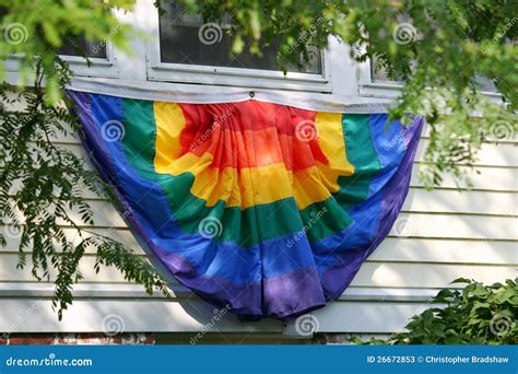 gay pride banner stock image image  rainbow orange