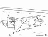Avignon Bridge Coloring Color Hellokids France Print Online Pages sketch template