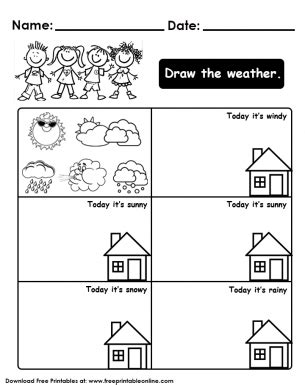 draw  weather worksheet