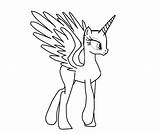 Alicorn Base Mlp Template Coloring Pages Deviantart Sketch sketch template