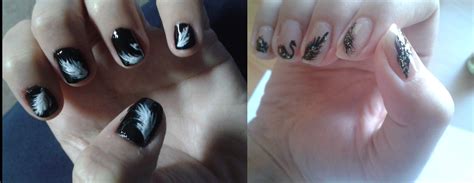 black swan white swan white swan black swan nails beauty finger