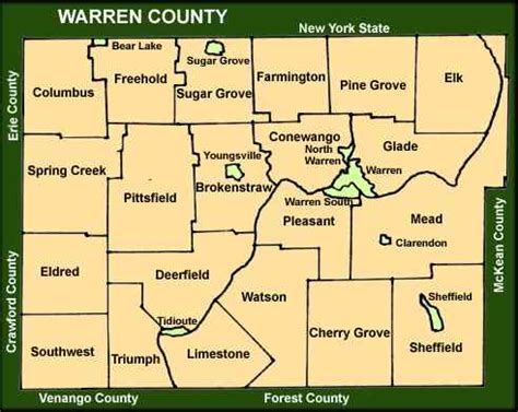 warren county pennsylvania township maps