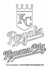Coloring Pages Baseball Kansas City Mlb Choose Board Logo sketch template