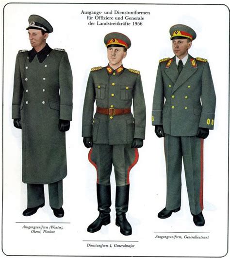service uniforms of east german army officers and generals german army german uniforms army