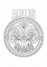 Aries Zodiac sketch template