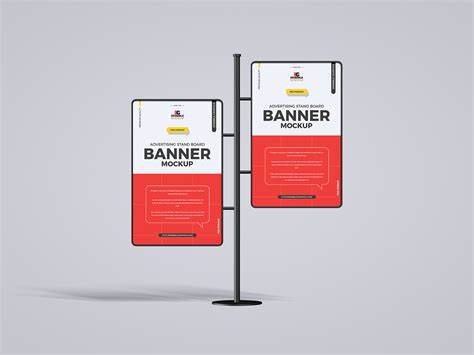 advertising stand board banner mockup  mockup world