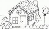 Coloring Gingerbread Pages House Print Book Popular sketch template