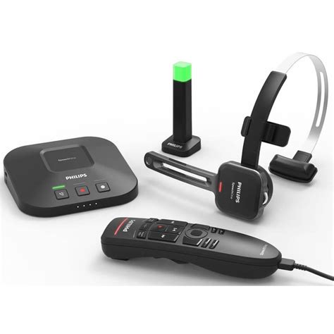 philips speechone wireless dictation headset  remote control