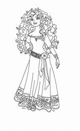 Merida Brave Rebelle Coloriage Ausmalbilder Prinzessin Colorir Coloringfolder Raste sketch template