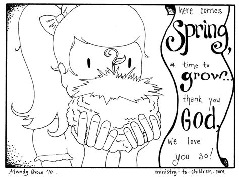 spring coloring pages easy  print