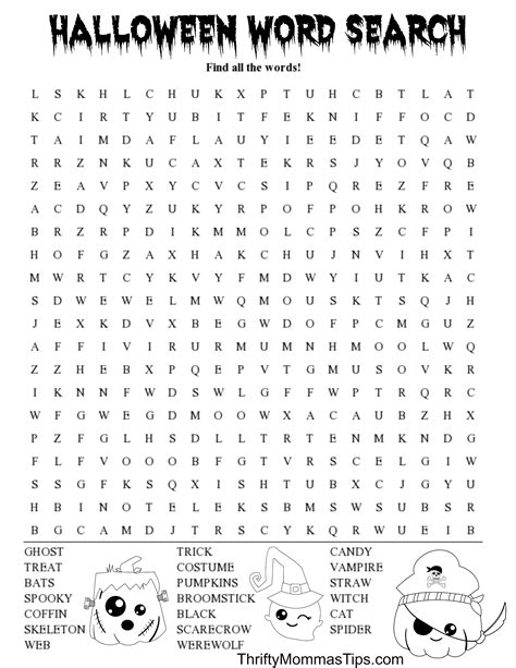 printable halloween word search game vrogueco