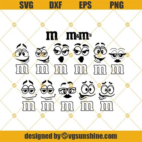 svg mm faces svg ms face letter  logo bundle layered svg