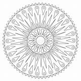 Ornament Coloritura Kleurend Rays Geometrisch Ornamento Geometrico Raggi Nera sketch template