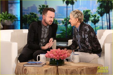 aaron paul and wife lauren take pies to the face on ellen