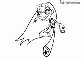Titans Teen Go Color Coloring Pages Print Printable Kids Girls Superhero Boys sketch template