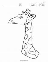 Coloring Giraffe Tall Cm Login Twistynoodle Built California Usa Noodle Favorites Add Cursive sketch template