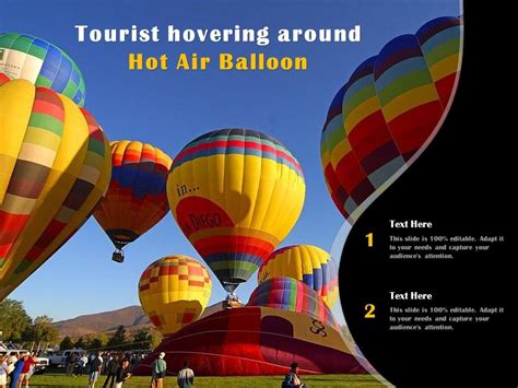tourist hovering  hot air balloon powerpoint  diagrams themes