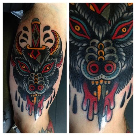 Fuck Yeah Traditional Tattoos Eagledaggerrosepanther Luke Jinks