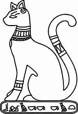 Egypt Coloring Cat Ancient Egyptian Pages Drawing Wecoloringpage Sketch sketch template