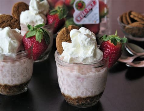 strawberry ginger rice pudding cups sundaysupper
