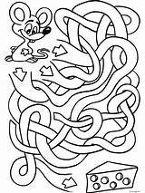 Maze Mazes Labyrinthe Maus Colorear Muis Kaas Dibujos Doolhof Kleurplaten Kleurplaat Aanimal Labirinturi Jocuri Atividades Labirint Preschoolactivities Pentru Werkbladen Toddler sketch template