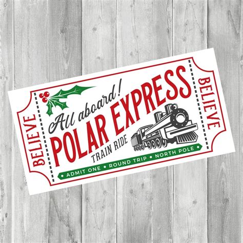 polar express ticket sign christman train sign metal signs etsy polar