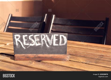 reserved table image photo  trial bigstock