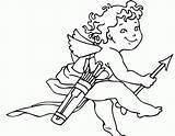 Cupid Valentines Kolorowanki Bestcoloringpagesforkids Dzieci Carrying Wydruku sketch template