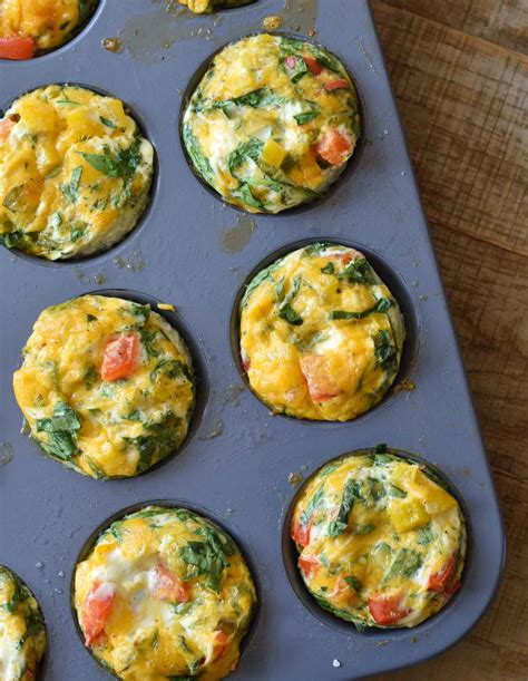 healthy egg white breakfast muffins   spoons