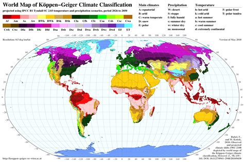 world maps  koeppen geiger climate classification