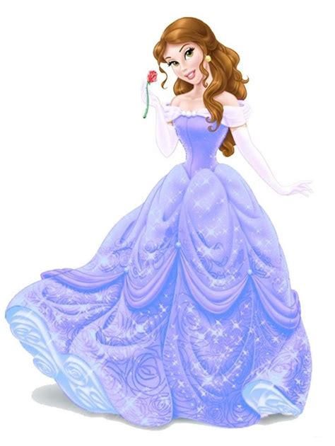 Belle In Her New And Beautiful Sparkling Purple Dress Belle Disney