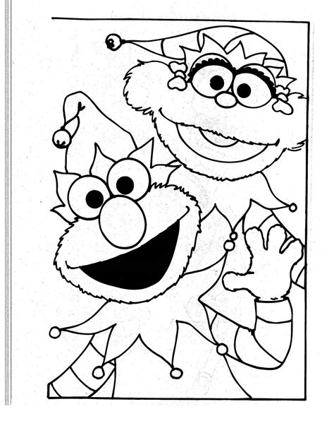 elmo birthday colouring pages page