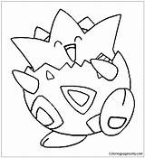 Togepi Pokemon Coloring Online Pages Color Printable Coloringpagesonly sketch template