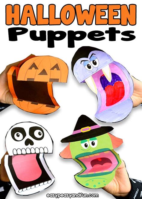 printable halloween puppets fun halloween crafts halloween crafts