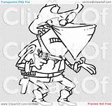 Cowboy Outline Cartoon Illustration Outlaw Demanding Clip Rf Royalty Toonaday Transparent Background sketch template