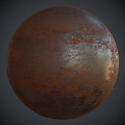 pitted rusted iron pbr metal material  pbr materials
