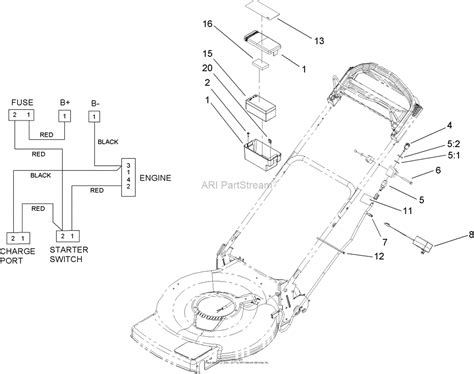 toro   recycler lawnmower  sn   parts diagram  electrical