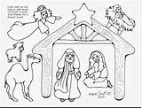 Manger Nativity Coloring Scene Pages Printable Jesus Drawing Line Animals Color Baby Christmas Template Adults Getcolorings Board Paintingvalley Sketch Print sketch template