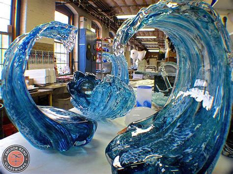Wave Xxl [original] 13 Anchor Hand Blown Glass Art Blown Glass