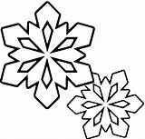 Snowflakes Coloring Clip Winter Pages Clipart Clipartbest Snowflake sketch template