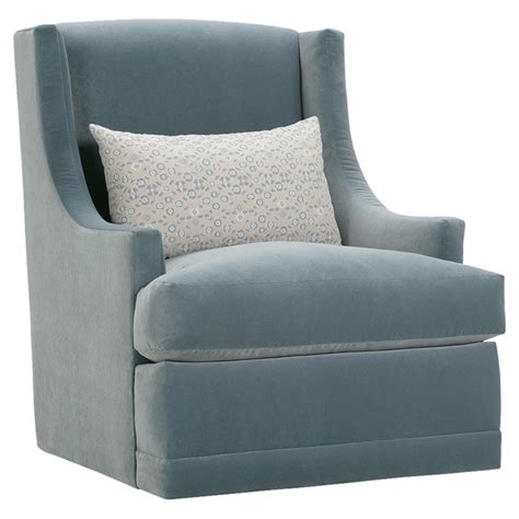 lottie modern classic blue upholstered swivel arm chair kathy kuo home