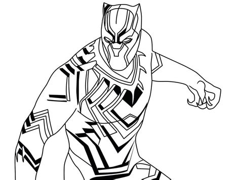 black panther coloring page coloring page  kids coloring home