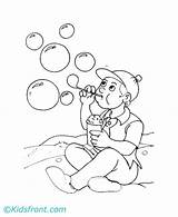 Blow Coloring Pages Kids sketch template