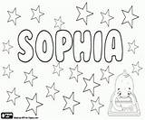 Sophia Name Coloring German Printable English sketch template