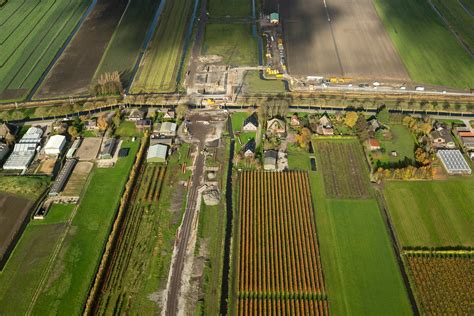 luchtfoto werkzaamheden  westfisiaweg hoogkarspel onswestfriesland