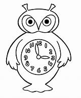 Coloring Clock Pages sketch template