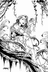 Ivy Poison Coloring Pages Ink Clipart Deviantart Comics Pngkey Drawings sketch template