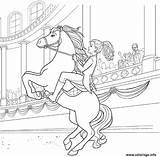 Coloriage Cheval Equitation Barbie Princesse Lors Galop Competition Imprimer sketch template