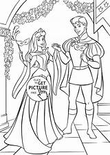Coloring Sleeping Beauty Pages Printable Ball Kids 4kids sketch template