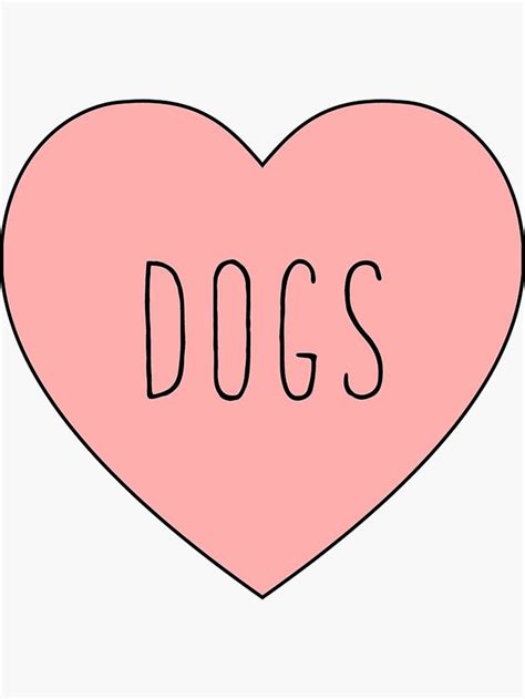 love dogs heart dog sticker  thepinecones   dog